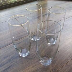 Stemless Champaign Clear Glasses Set of 4